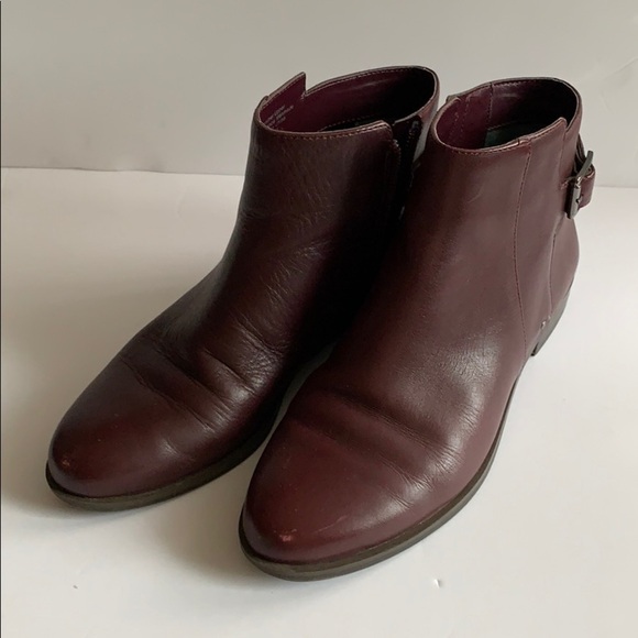 ALFANI ALF ACKE Women's Leather Burgundy Ankle Booties,Step’n Flex,Size 6.5 - Picture 5 of 12